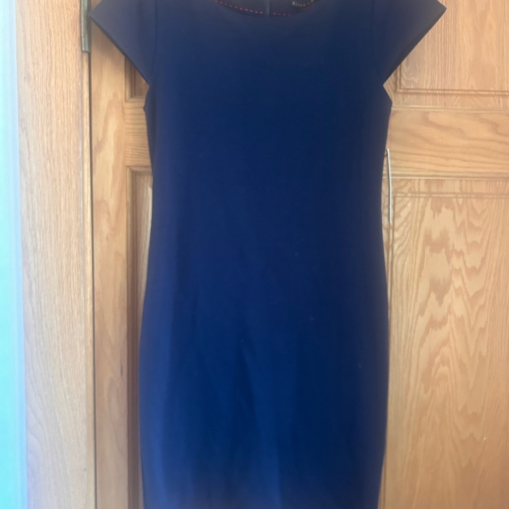 Alice + Olivia Deep Blue Cap Sleeve Mini Dress